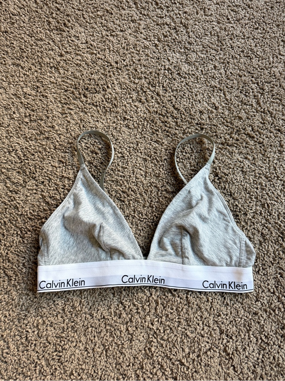 Calvin Klein Gray Triangle Bralette